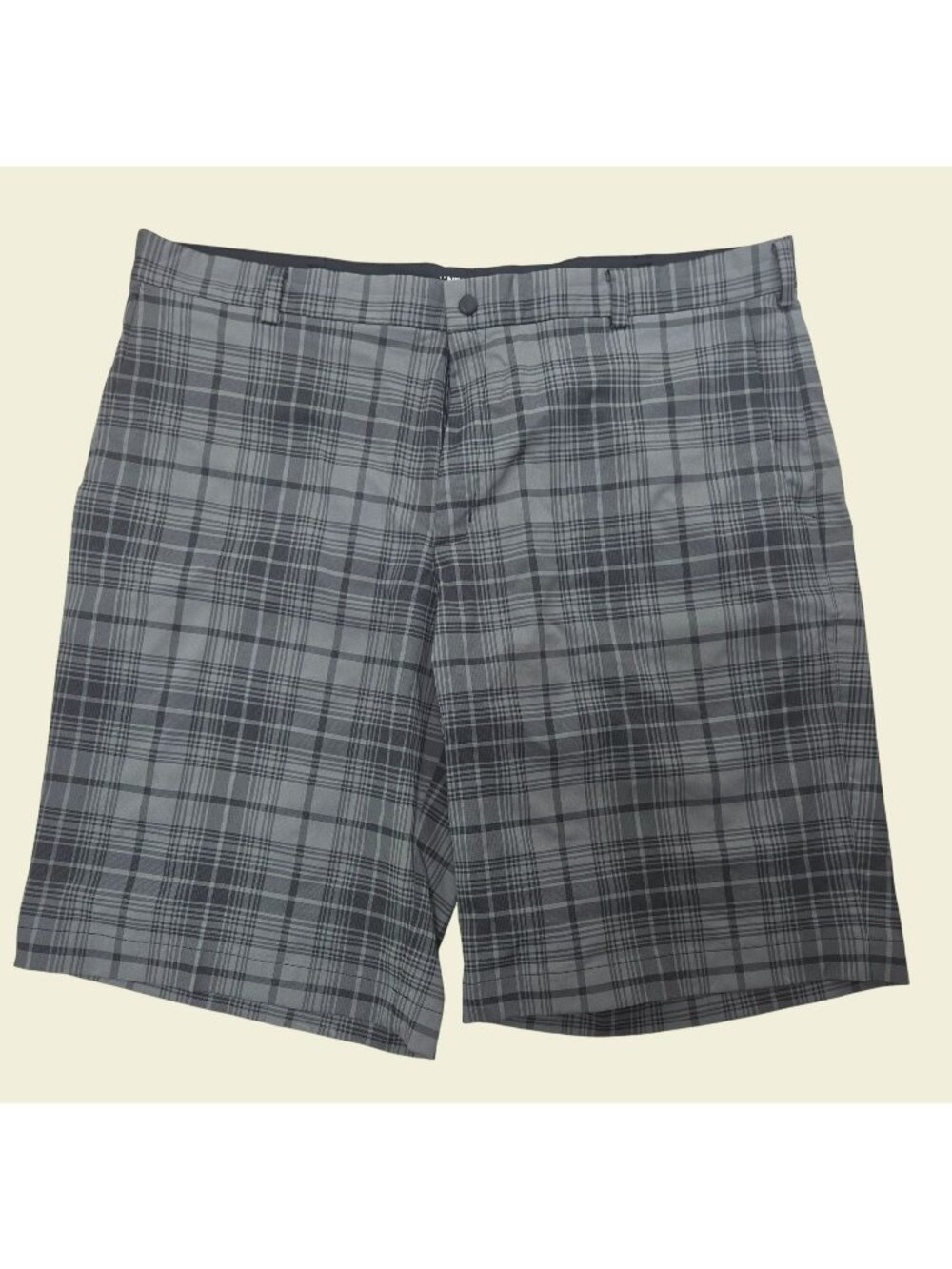 Nike Golf Dri-Fit Mens Gray Plaid Shorts Size 40